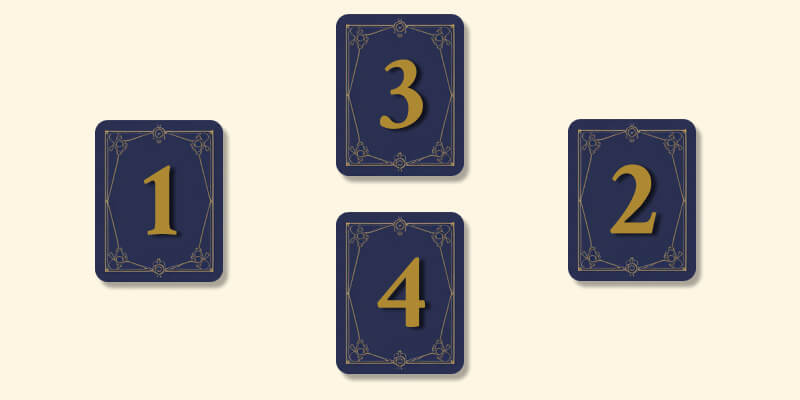 A 4-card tarot spread for singles on the path to love.
