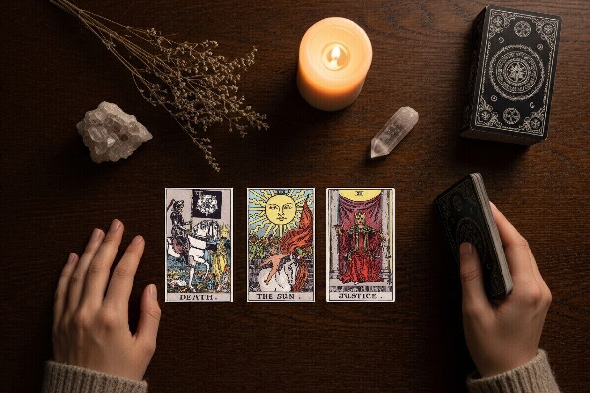 A step-by-step guide on how to do a 3-card tarot spread.