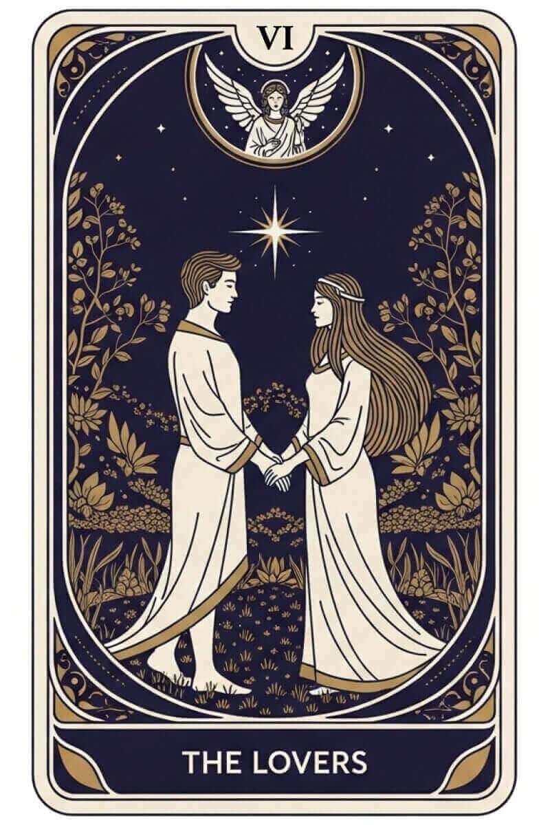 The Lovers tarot card meaning for relationships and choices