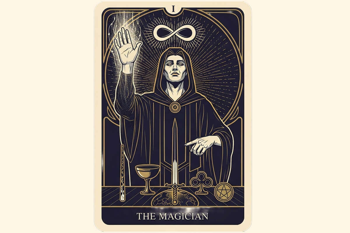 The Magician tarot card meaning for manifestation and willpower.